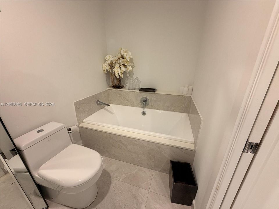 primary bathroom with soaker tub