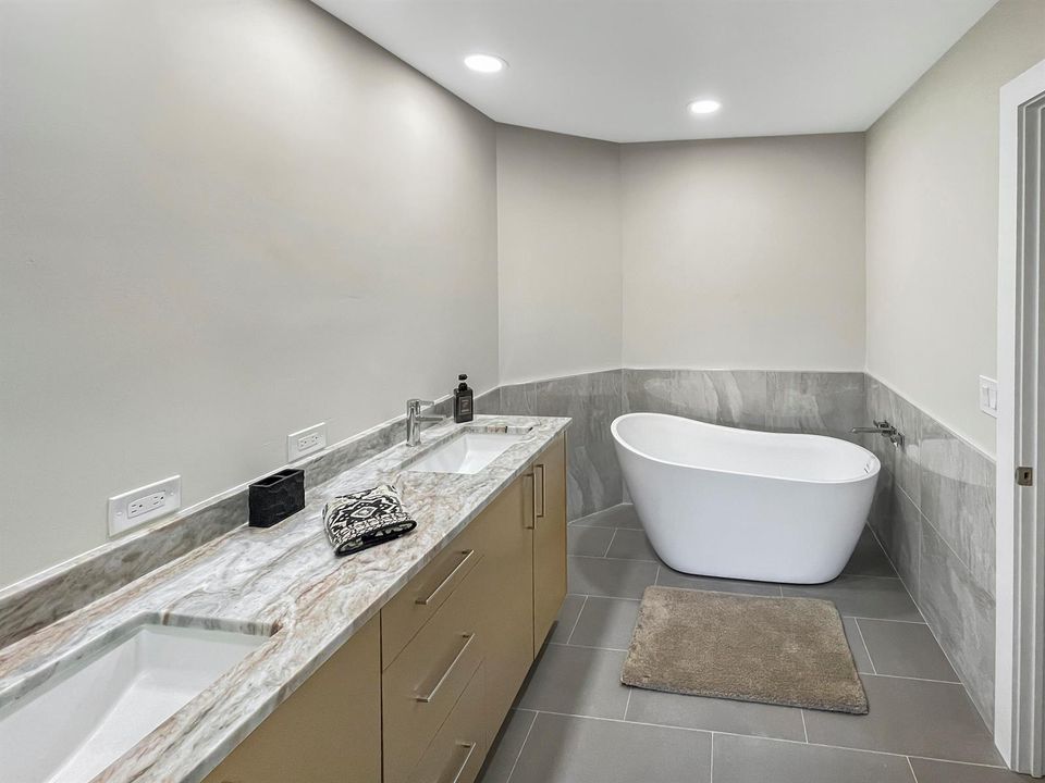 Primary Bath Vanity & Tub