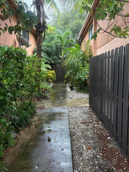 Walkway to property