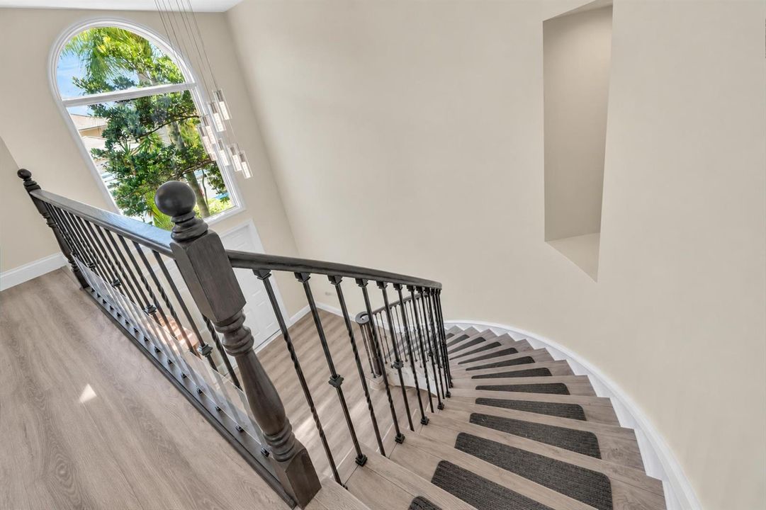 Stylish redesigned staircase