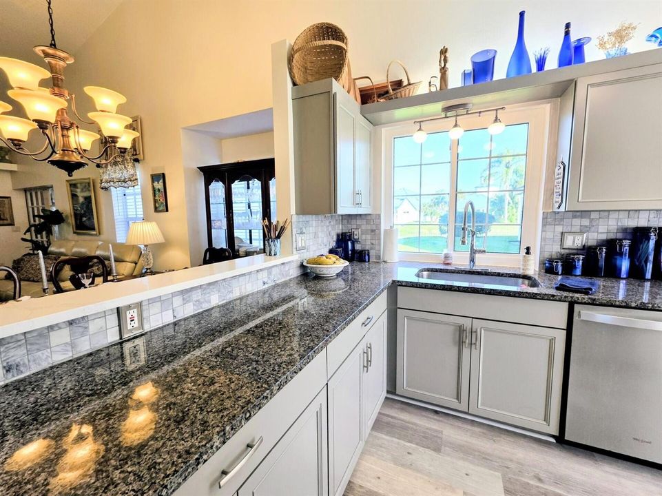 Kitchen Area with Granite Counters