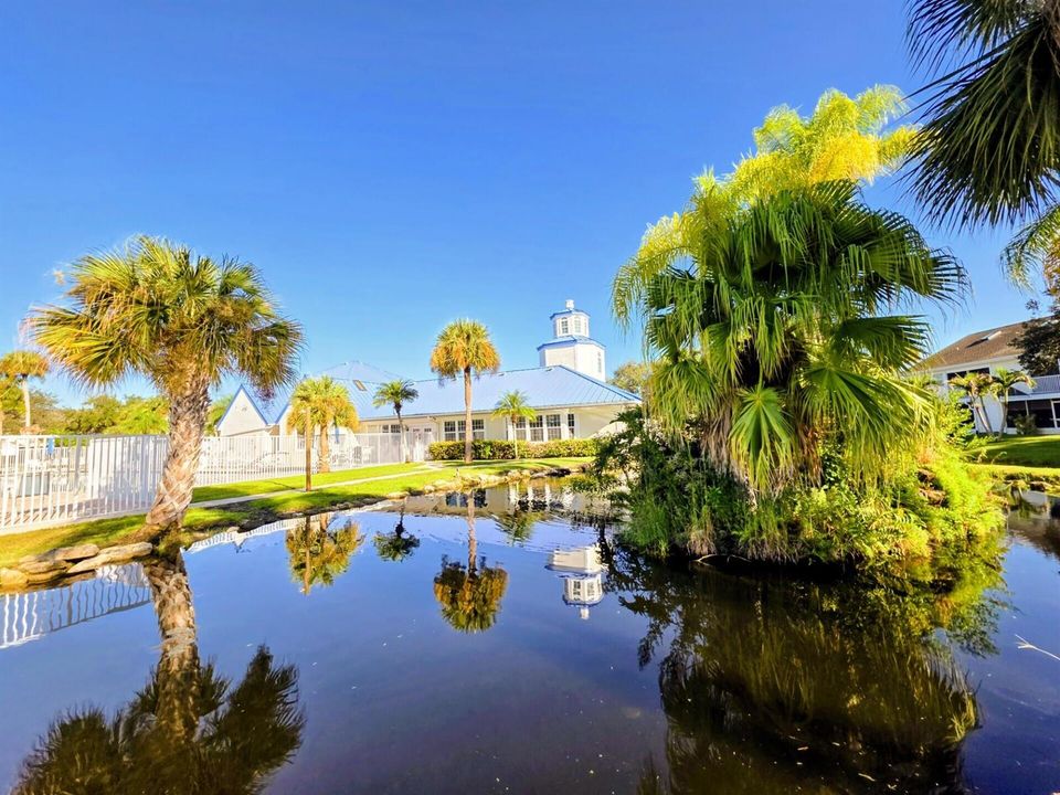 Backyard View of Island Clubhouse