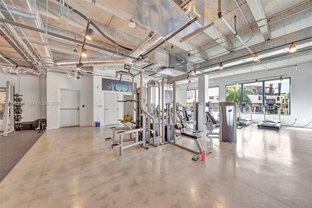 Community Gym overlooking the pool & Marina