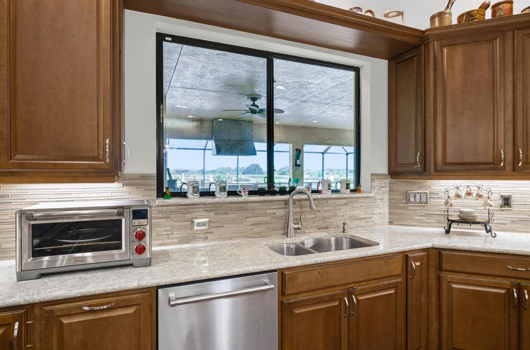 Enjoy the acres from the kitchen