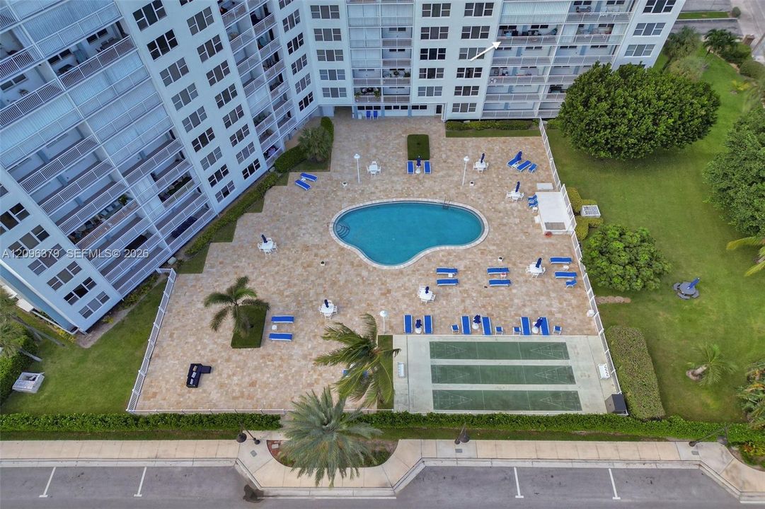 Pool Area, View from Balcony