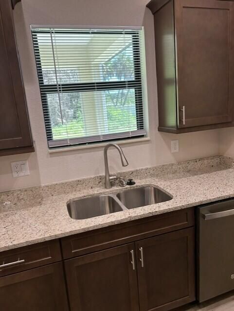 Kitchen sink with window view