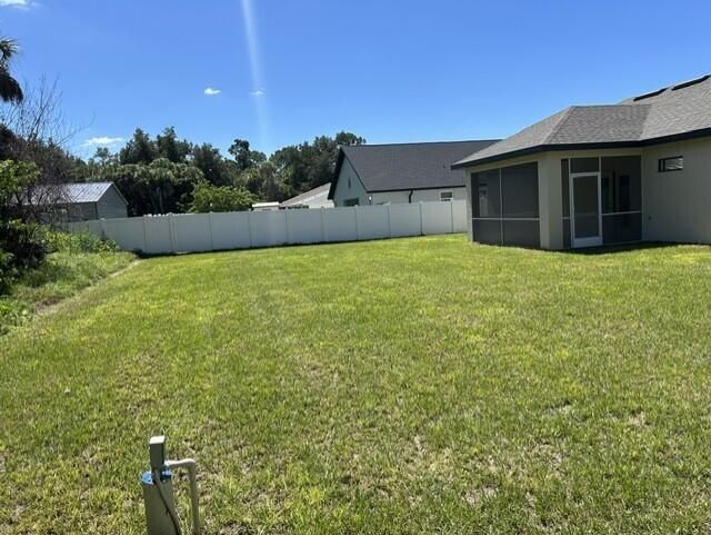Spacious backyard