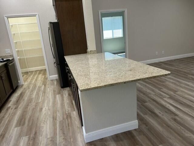 Spacious kitchen island