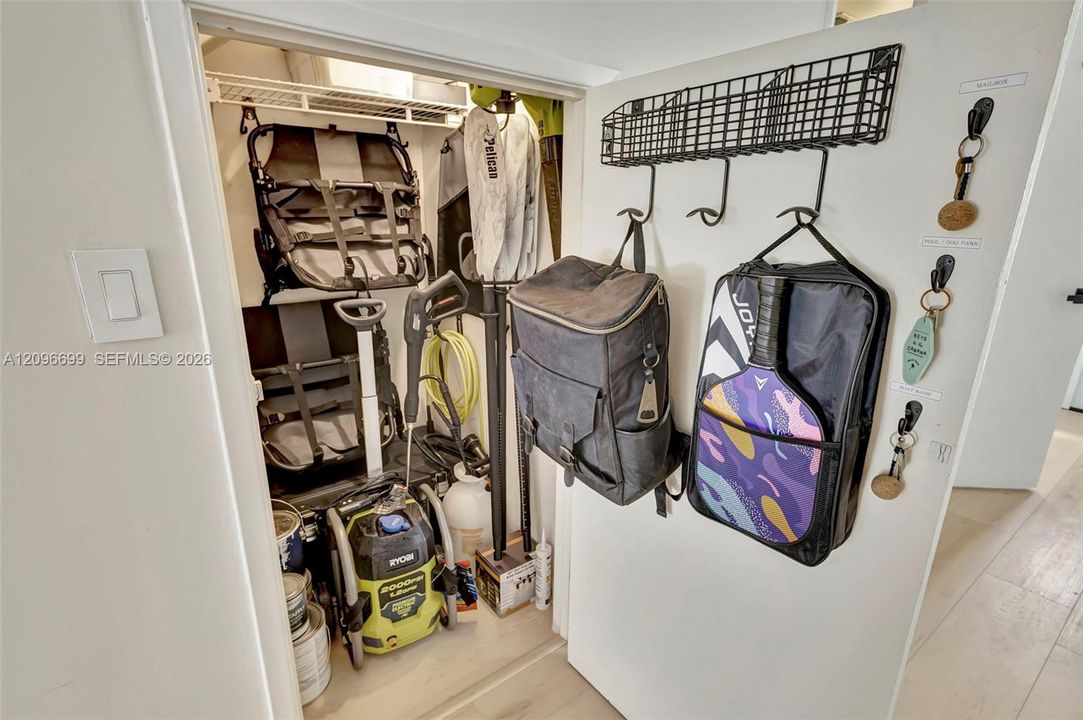 Closet under the stairs