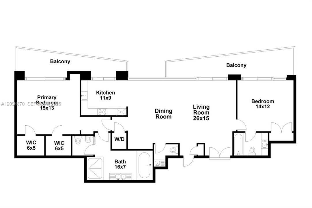 For Rent: $12,995 (2 beds, 2 baths, 1595 Square Feet)