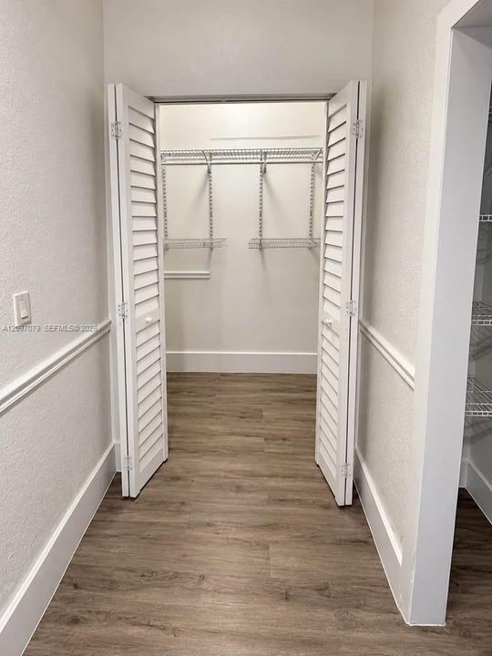 Interior closet space