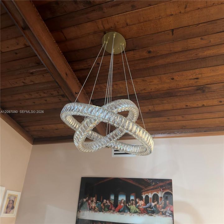 Chandelier not included in the sale