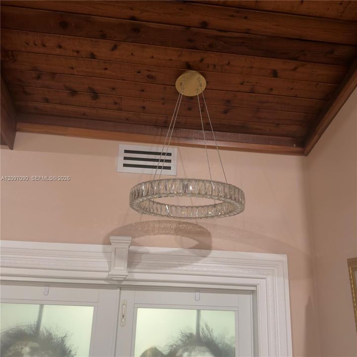 Chandelier is not included in sale