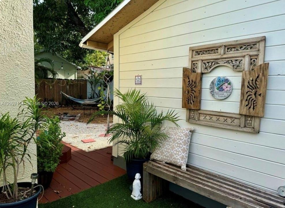side entrance to backyard garden