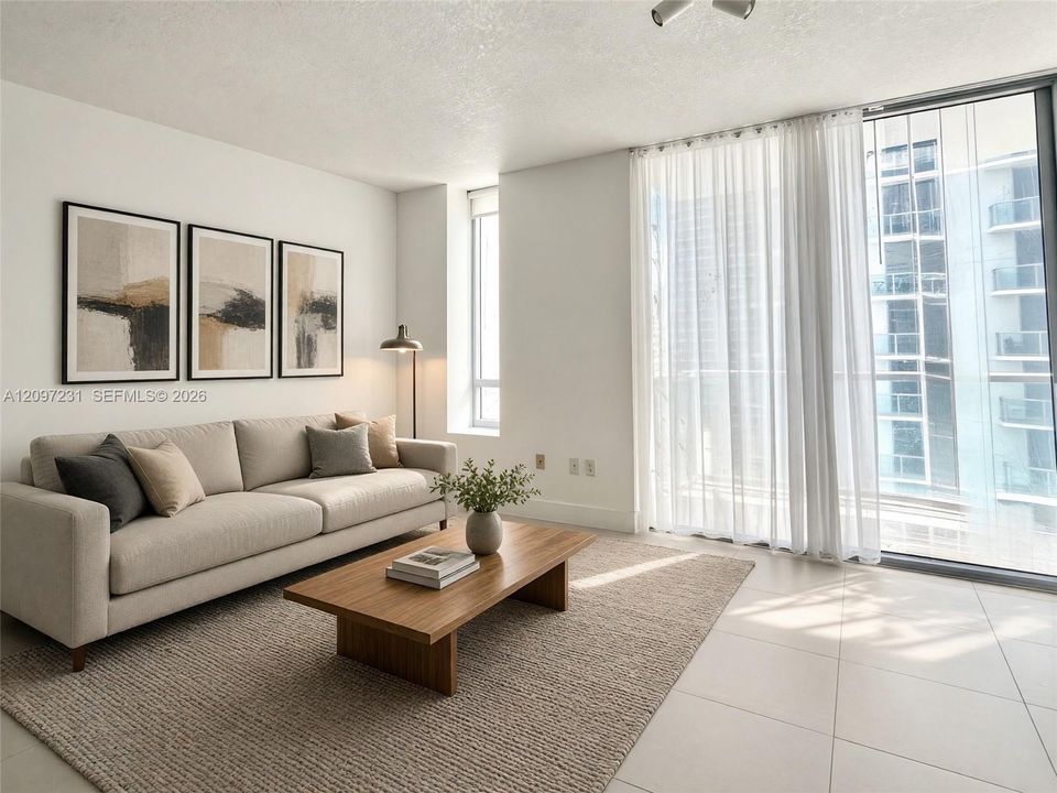 Furniture virtually staged.