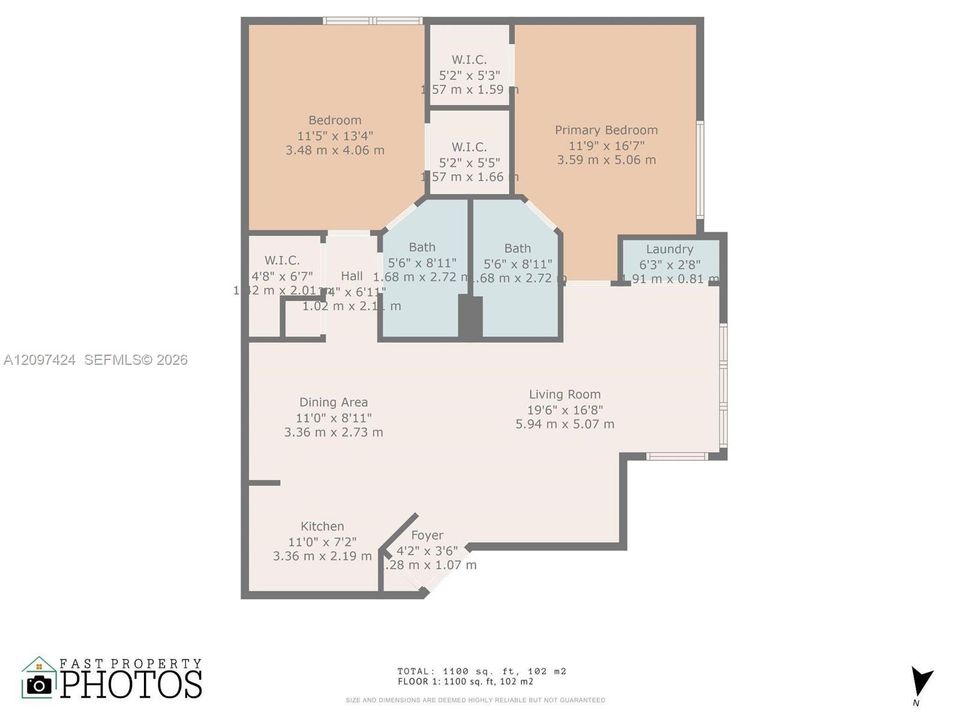 For Rent: $2,195 (2 beds, 2 baths, 1027 Square Feet)