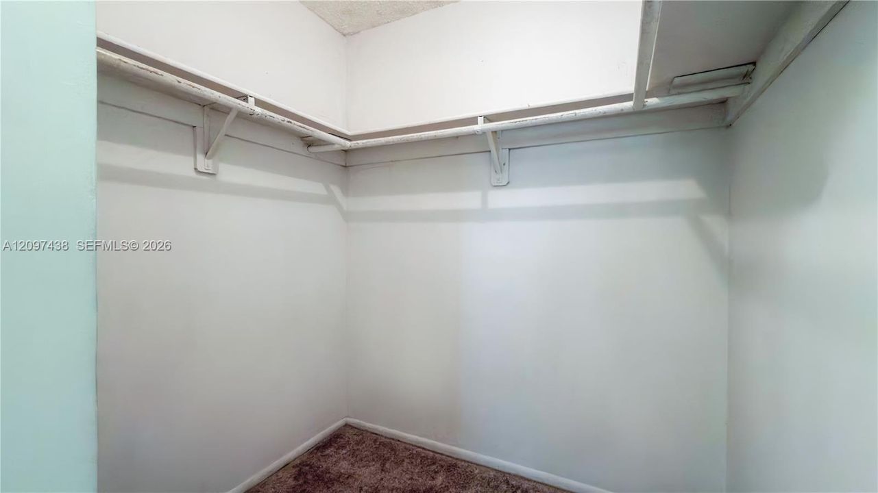 Walk in master closet