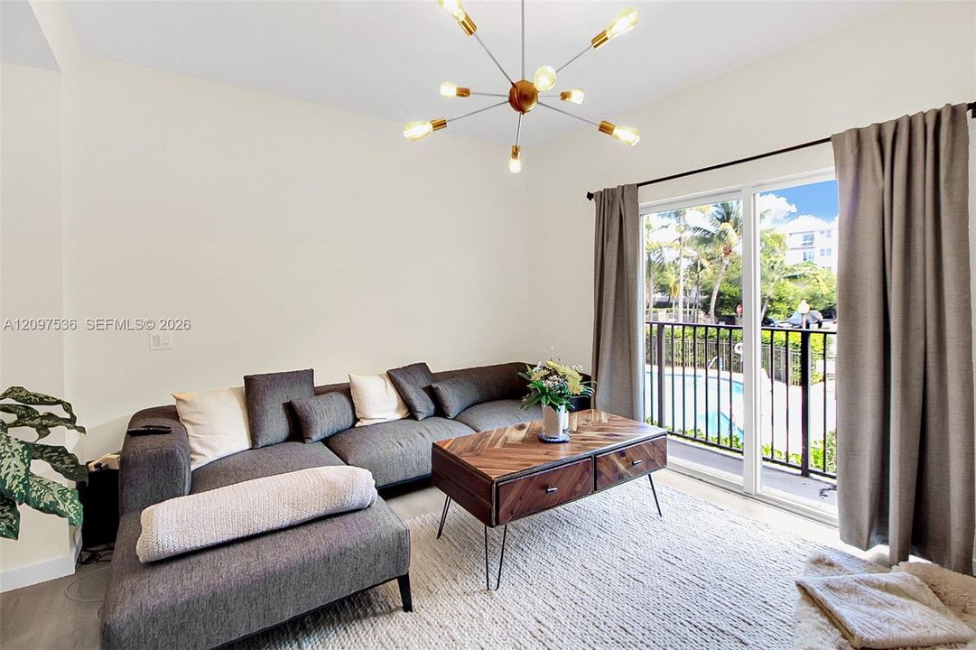 Bright living room space