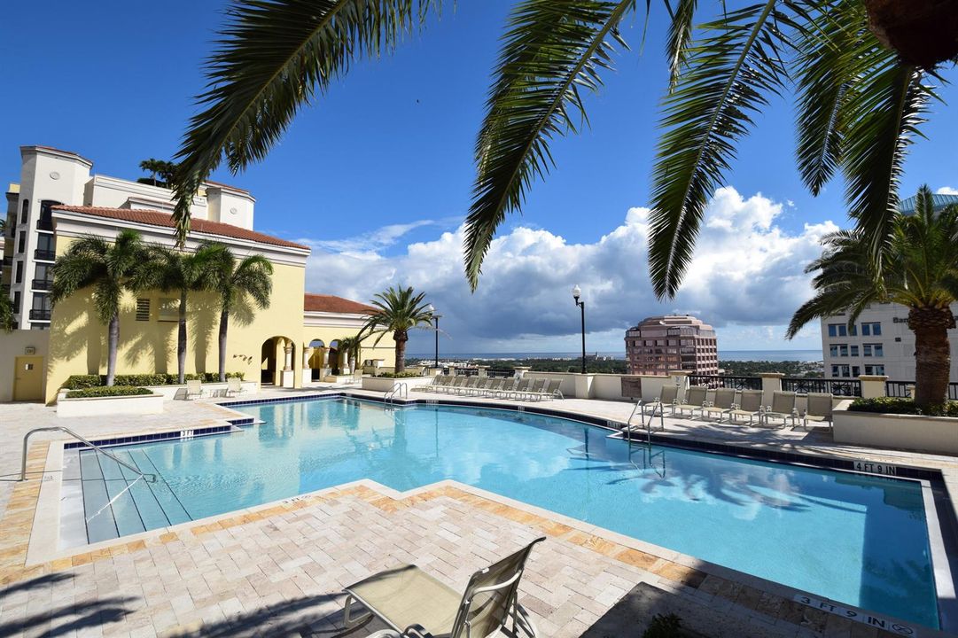 resort rooftop salt pool