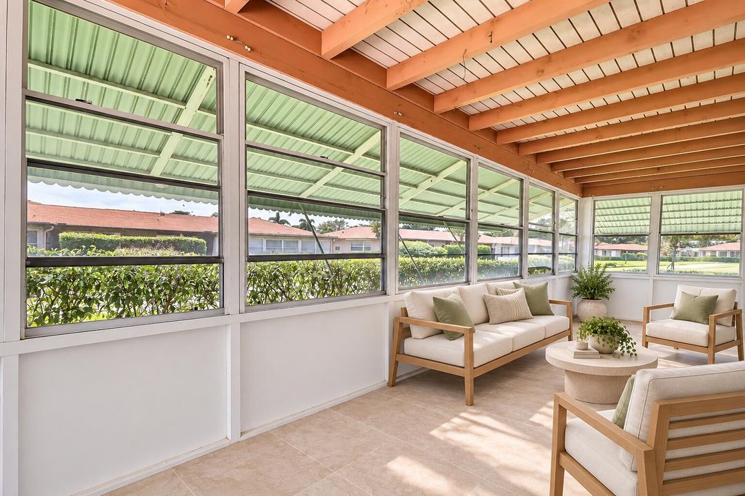 Enclosed Patio Virtually Staged