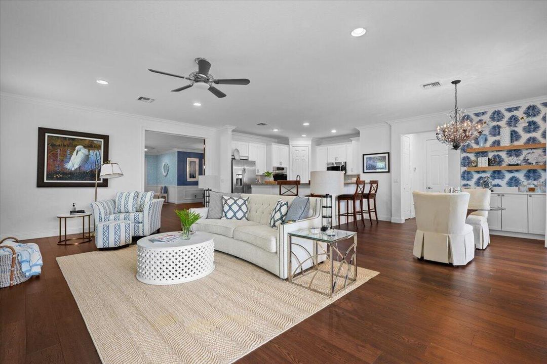 Family Room with Easy Kitchen Flow