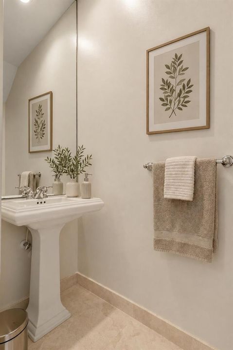 Powder Room Staged
