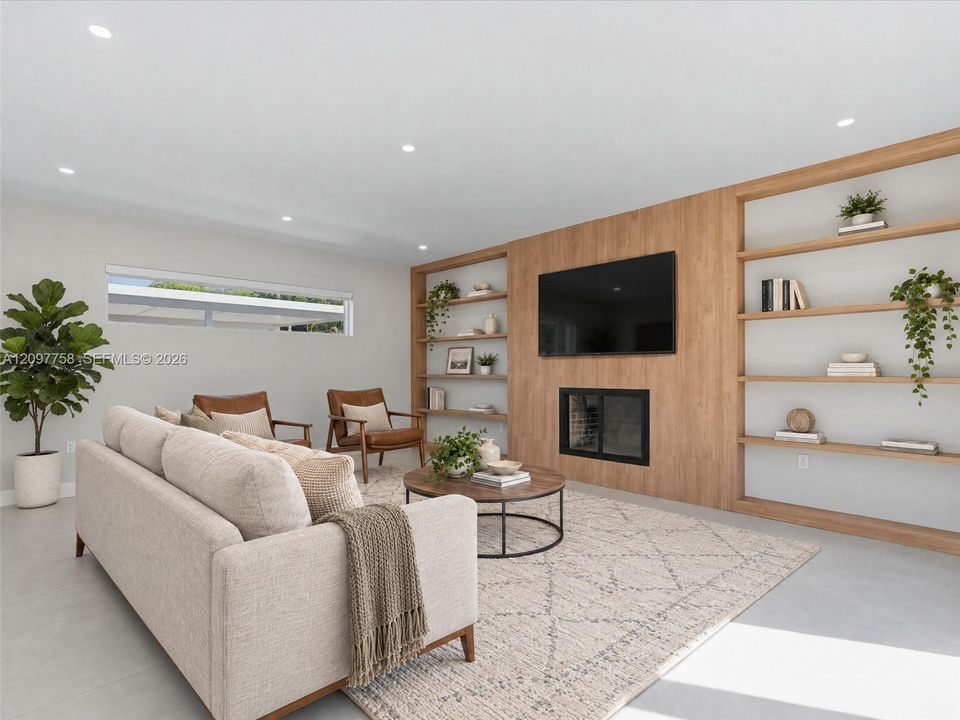 Photos with furniture have been virtually staged