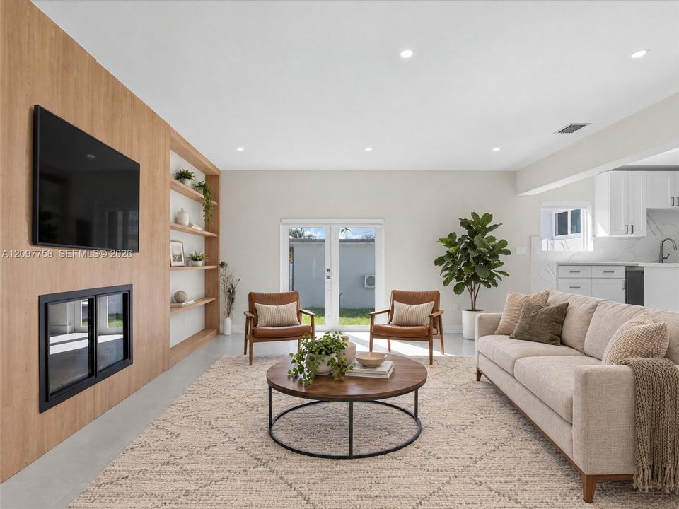 Photos with furniture have been virtually staged