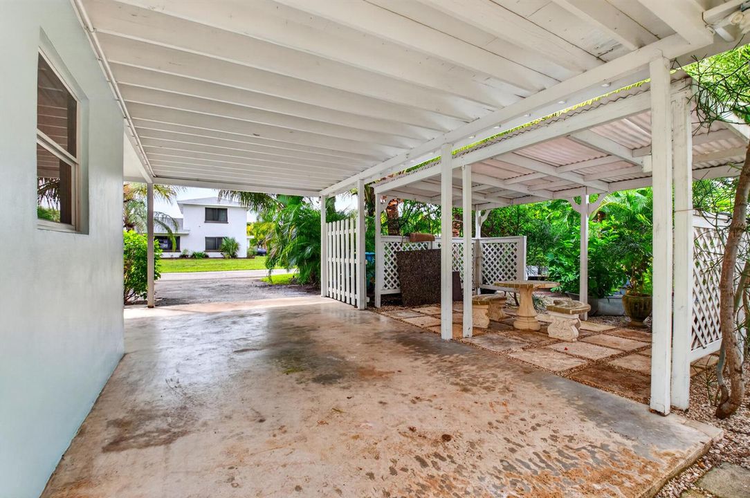 carport and patio