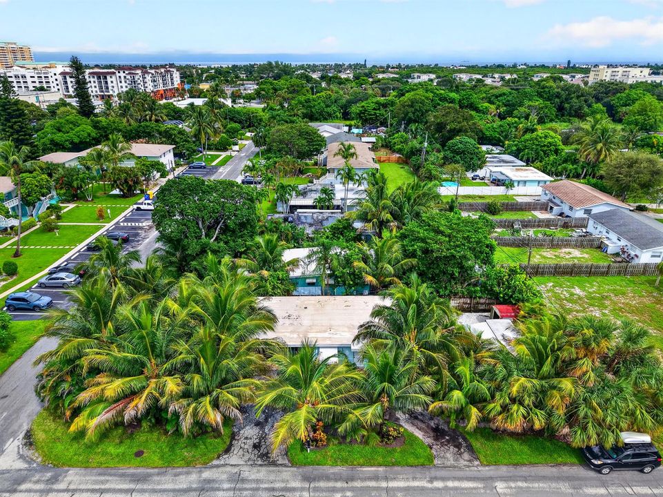 drone shot front yard