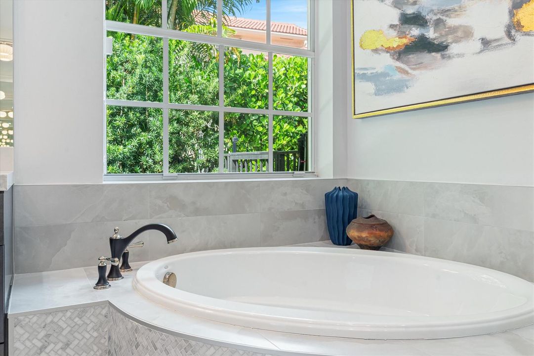 Soaking Tub with Garden Views