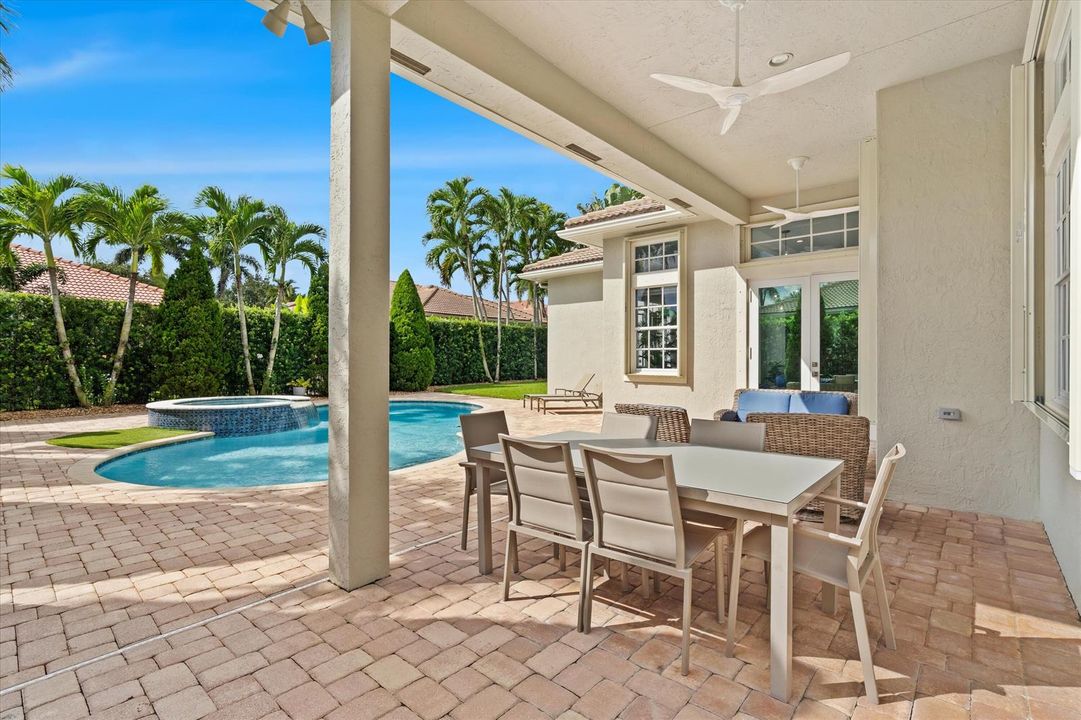 Covered Patio with Pool Views