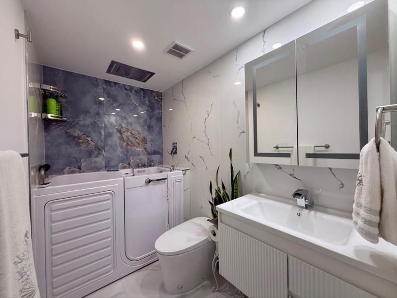 Bathroom w/ Modern Finishes