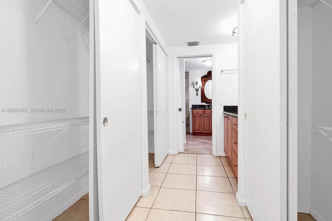Closets & 2 bathroom vanities