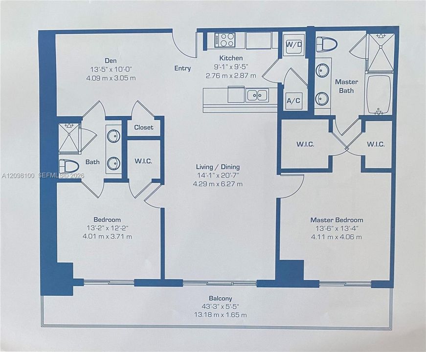 For Rent: $4,400 (2 beds, 2 baths, 1357 Square Feet)