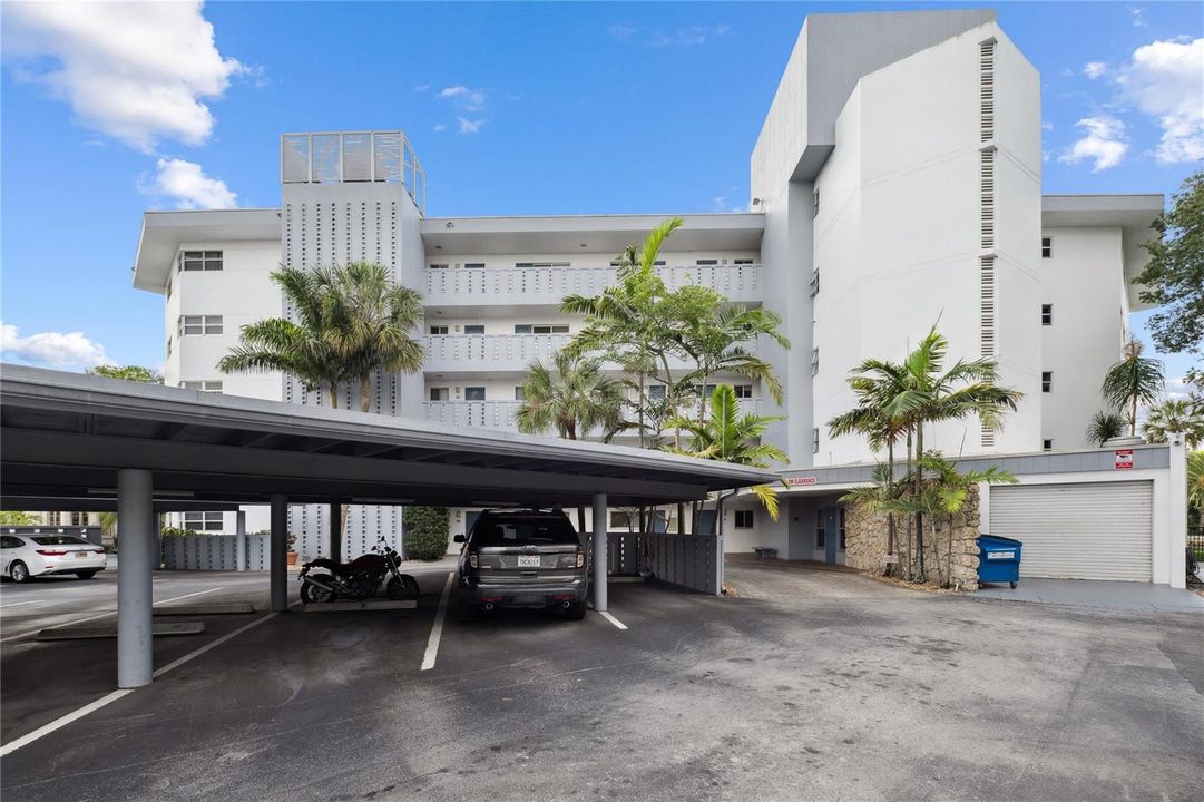 Covered parking space