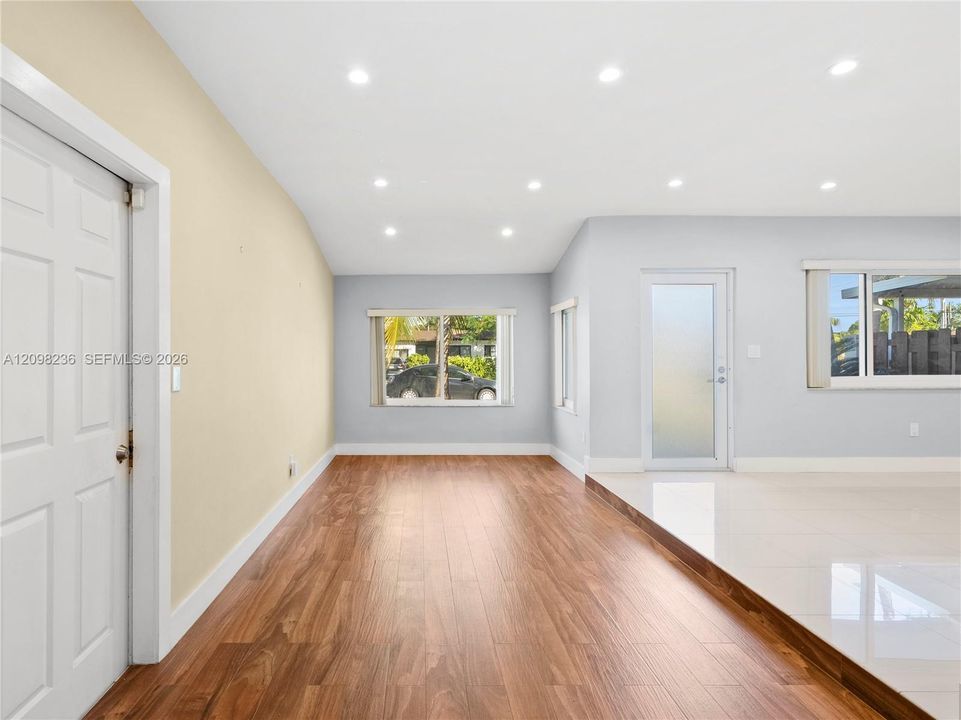 Actual view of the bright living and dining areas with an open, spacious layout.