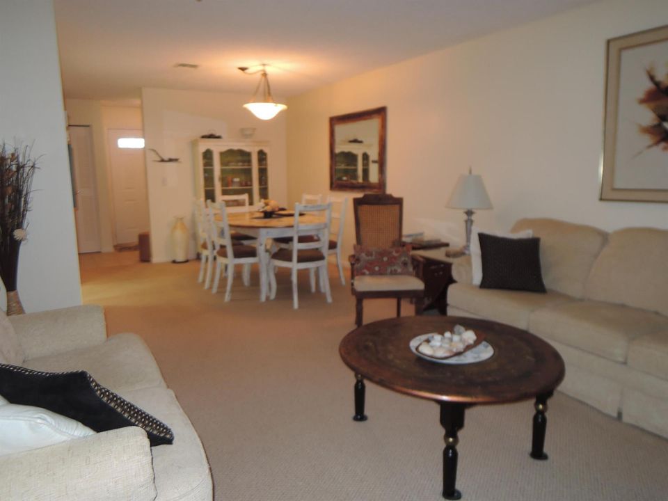 Living area to dining