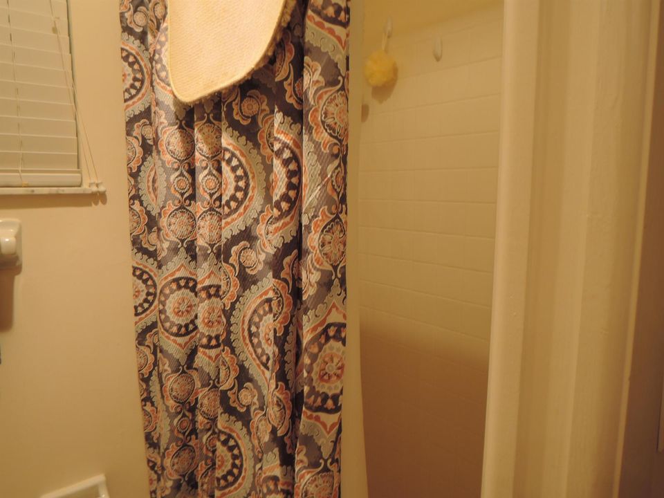 Shower area of bath