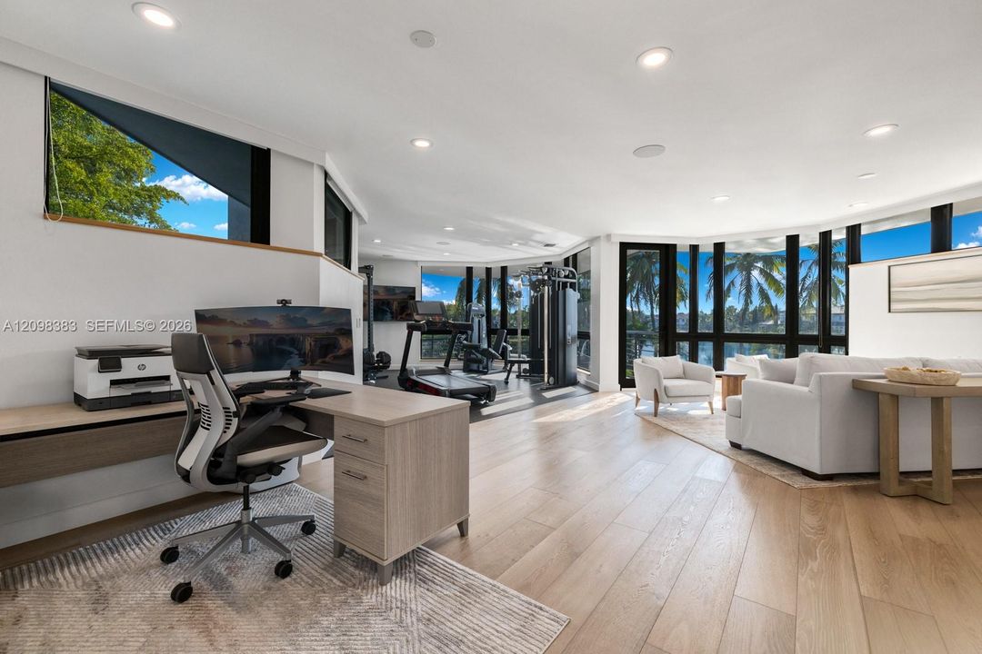 Private executive home office within the primary wing at 2965 Surrey Lane, Weston Florida.