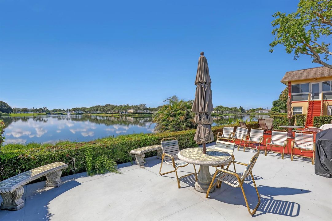 Community Patio with Water View