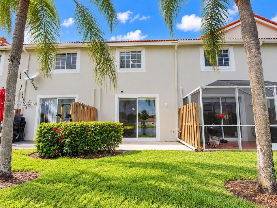 Private outdoor patio sitting right on the water, ideal for relaxing, dining, and enjoying sunsets.
