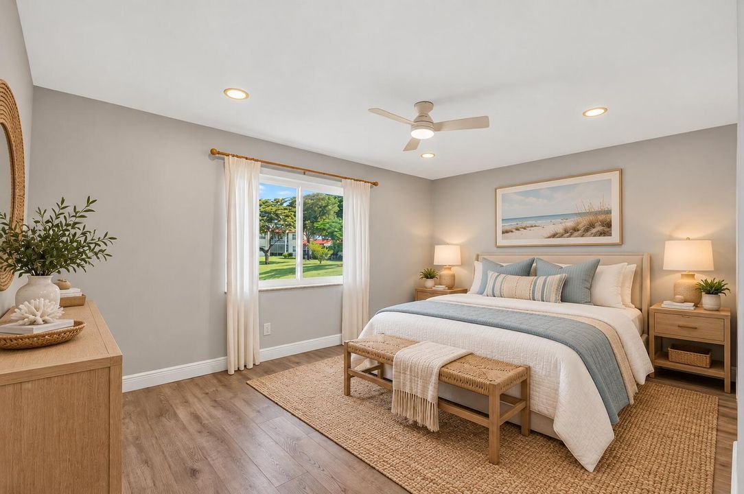 Virtually Staged Primary Bedroom