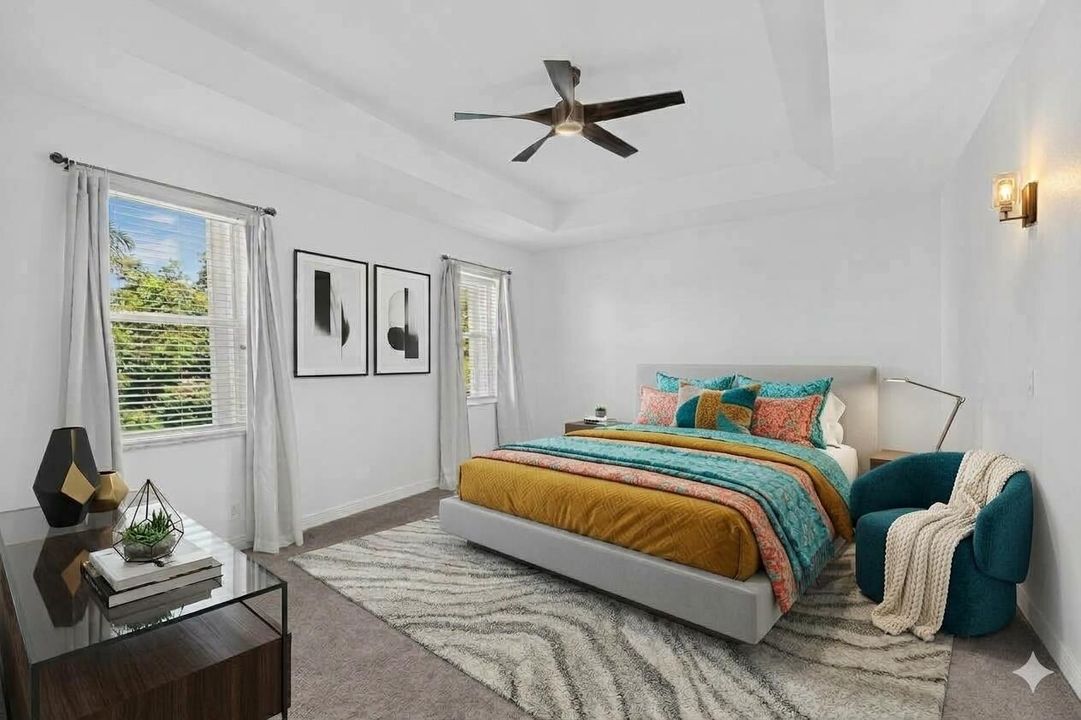 Primary Suite Virtually Staged