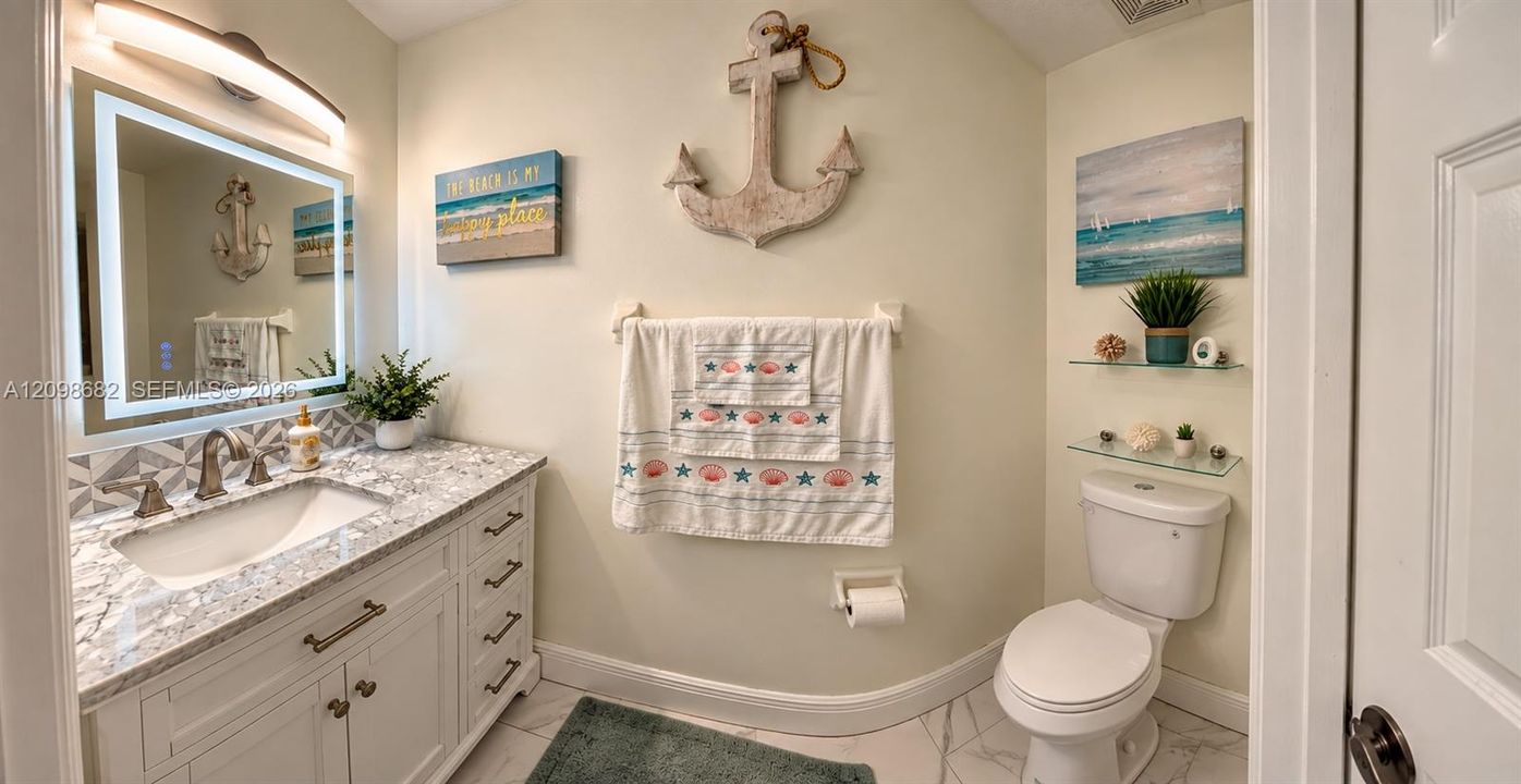 Half bathroom downstairs