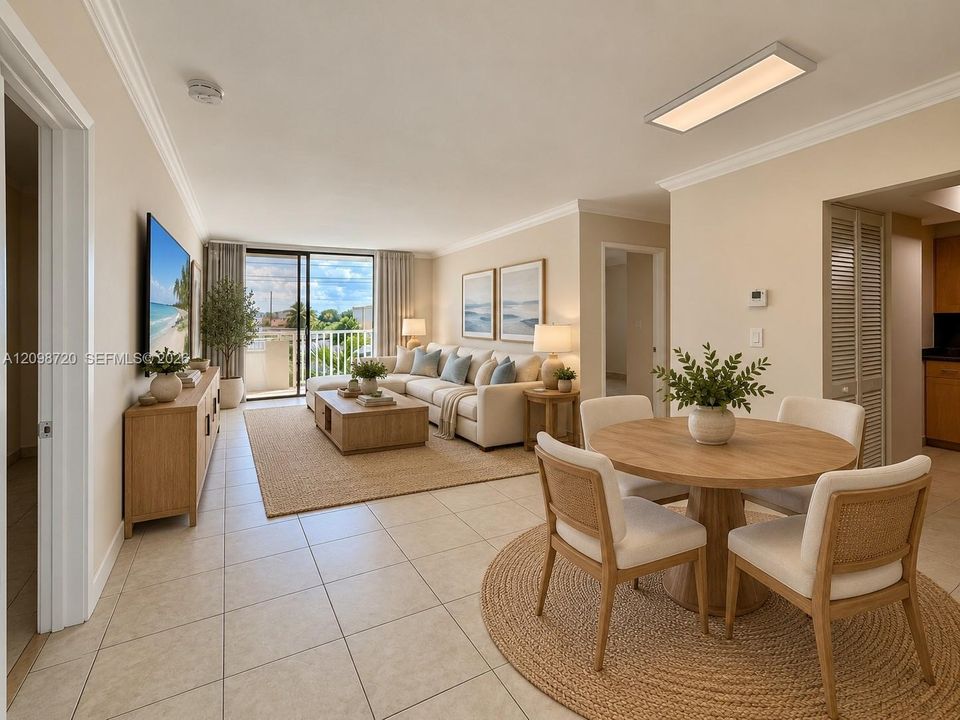 Virtually Staged Living Dining area