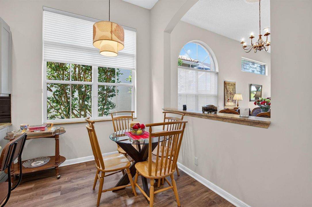 breakfast nook in kitchen