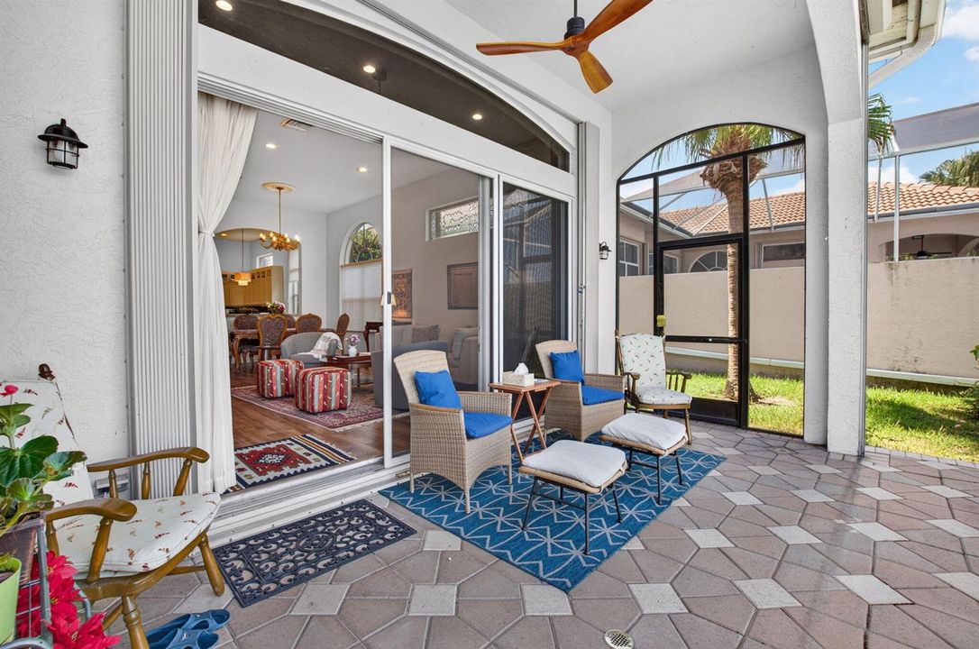 covered and screened patio