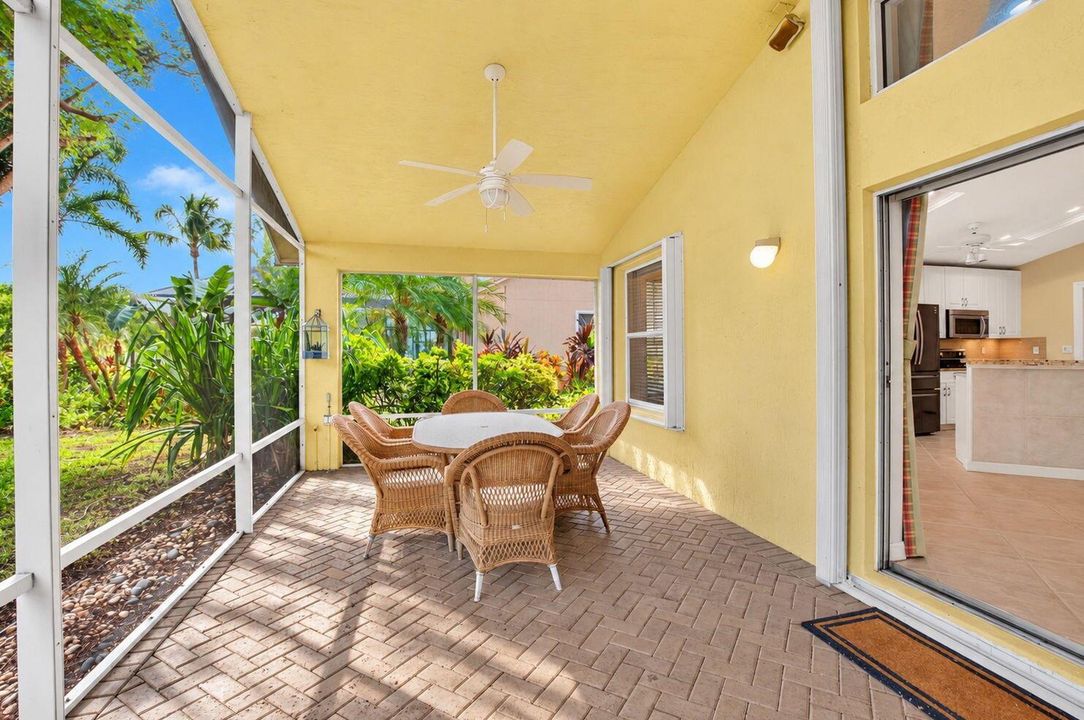 large covered screened patio
