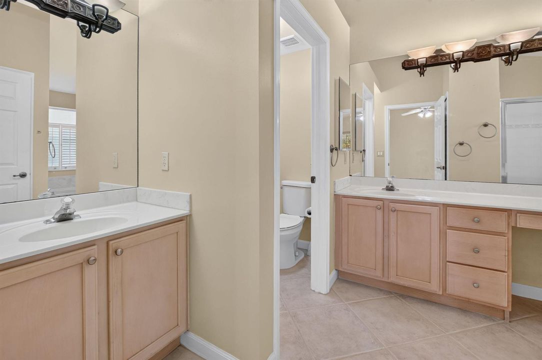 Dual vanities & separate WC